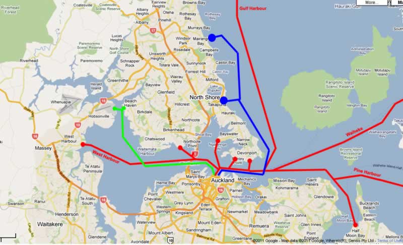 ferry-routes - Greater Auckland
