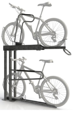 double stacked bike rack