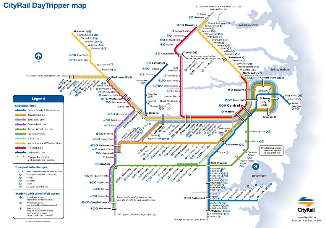 Sydney Train Map Pdf Sydney Rail Map - 2004 - Greater Auckland