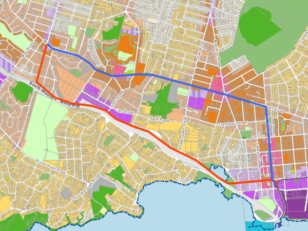 LRT - Mt Roskill to Onehunga Option - Unitary Plan - Greater Auckland