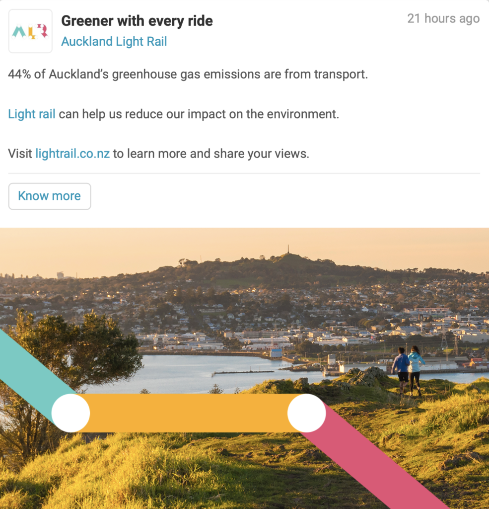 Alr Rides ALR ad greener with every ride - Greater Auckland