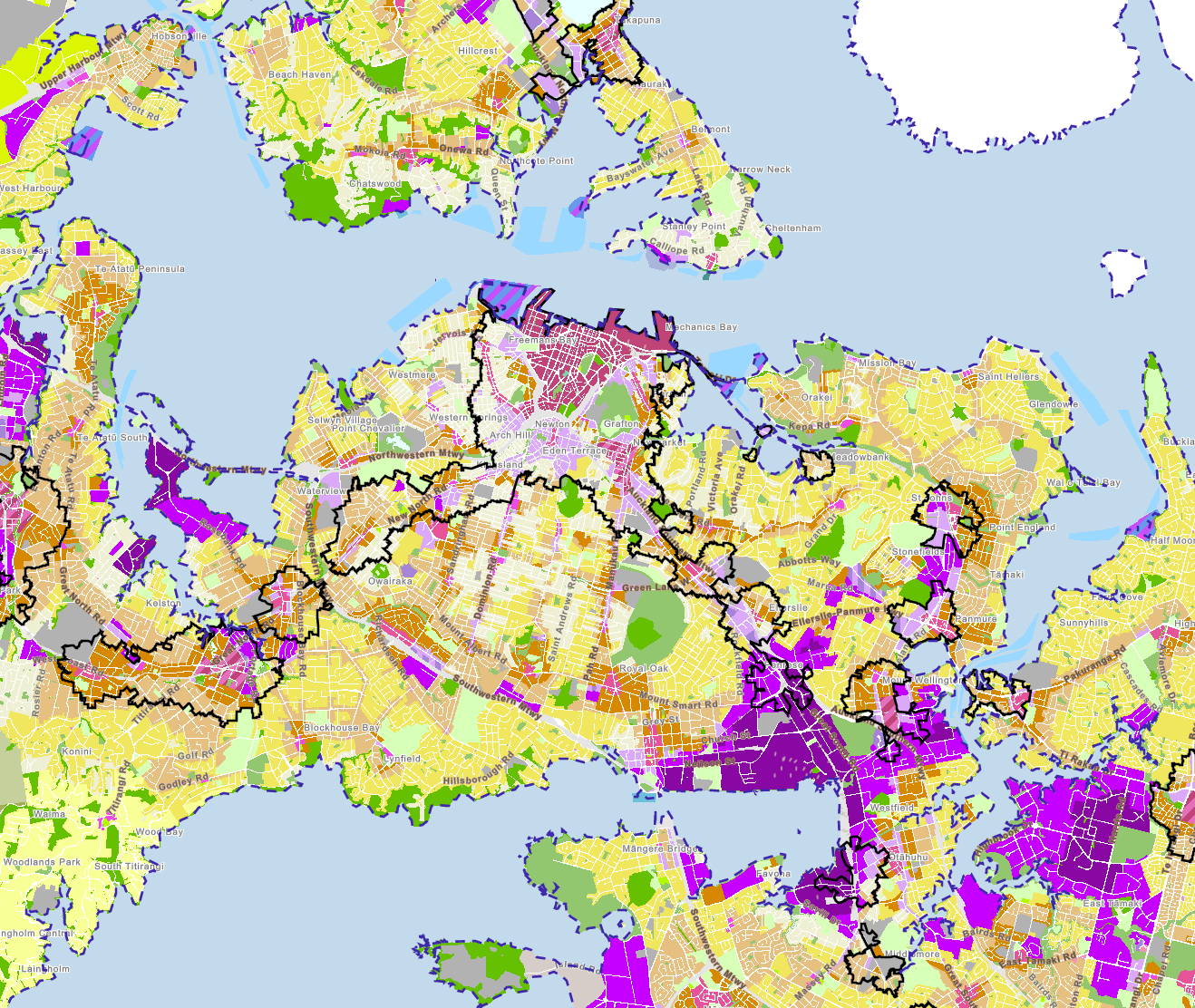 AUP 2022 Pre-notification - Isthmus Current map - Greater Auckland