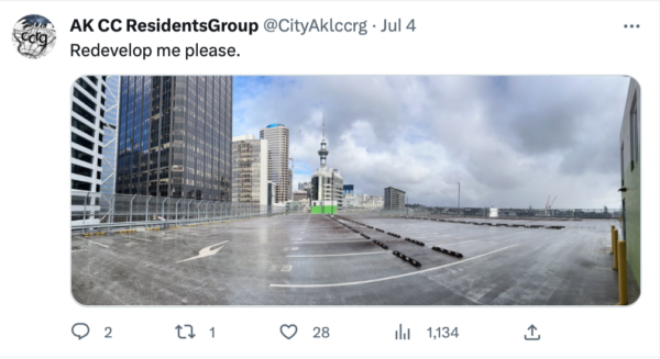 A phenomenally large piece of space used for parking, right downtown. 